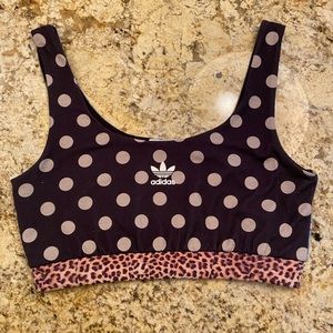 Adidas x FARM Tropical Polka Reversible Sports Bra